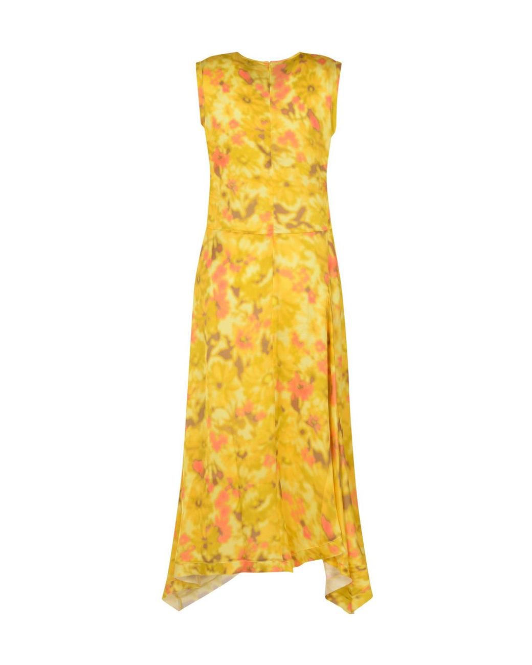 Acne Yellow Sleeveless Midi Dress