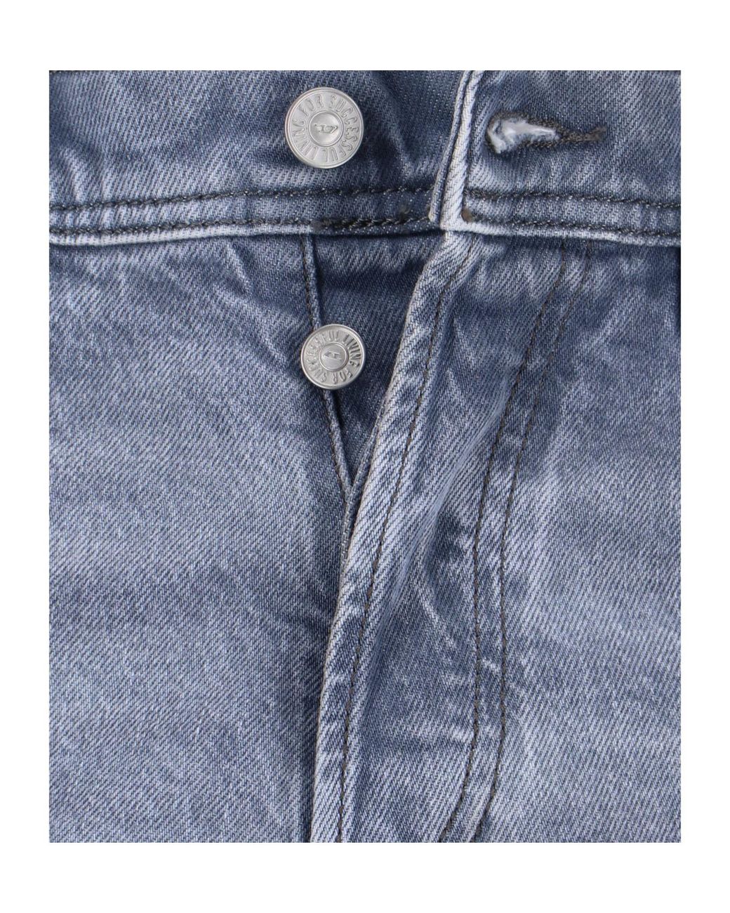 DIESEL Blue Logo Patch Jeans for men