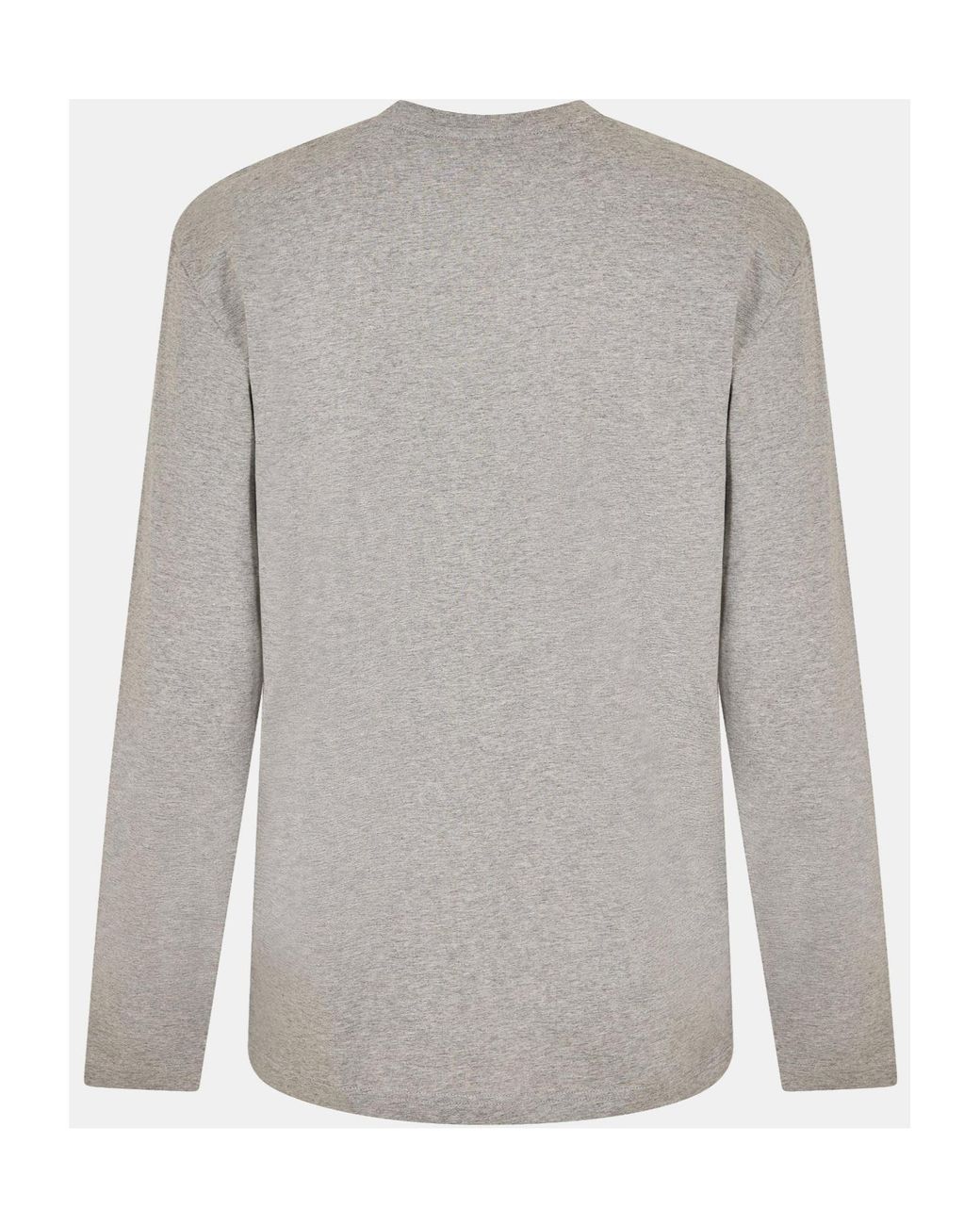 Off-White c/o Virgil Abloh Gray Logo Long Sleeve T-Shirt for men
