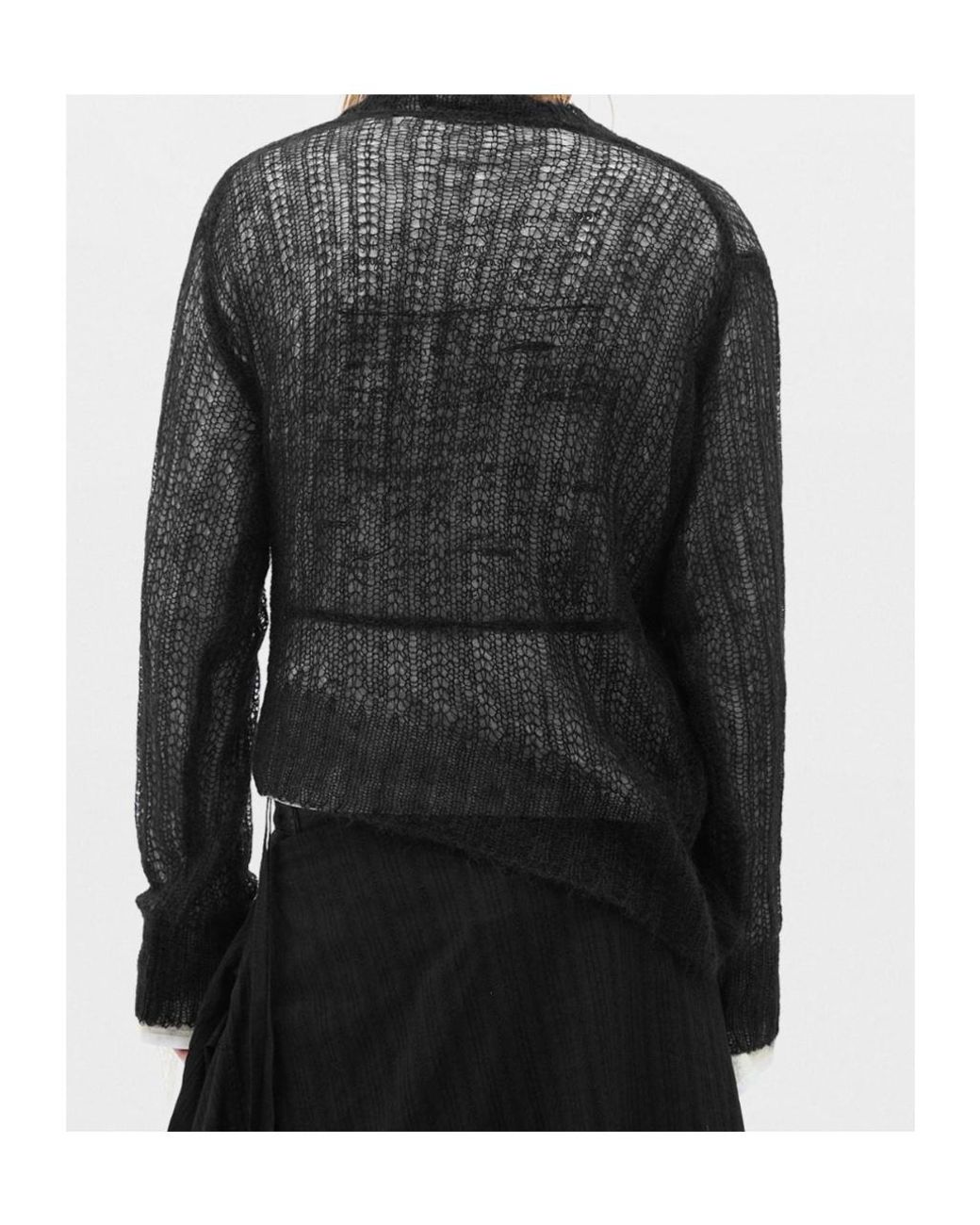 Ann Demeulemeester Black Levar Crew Neck High Comfort Sweater for men