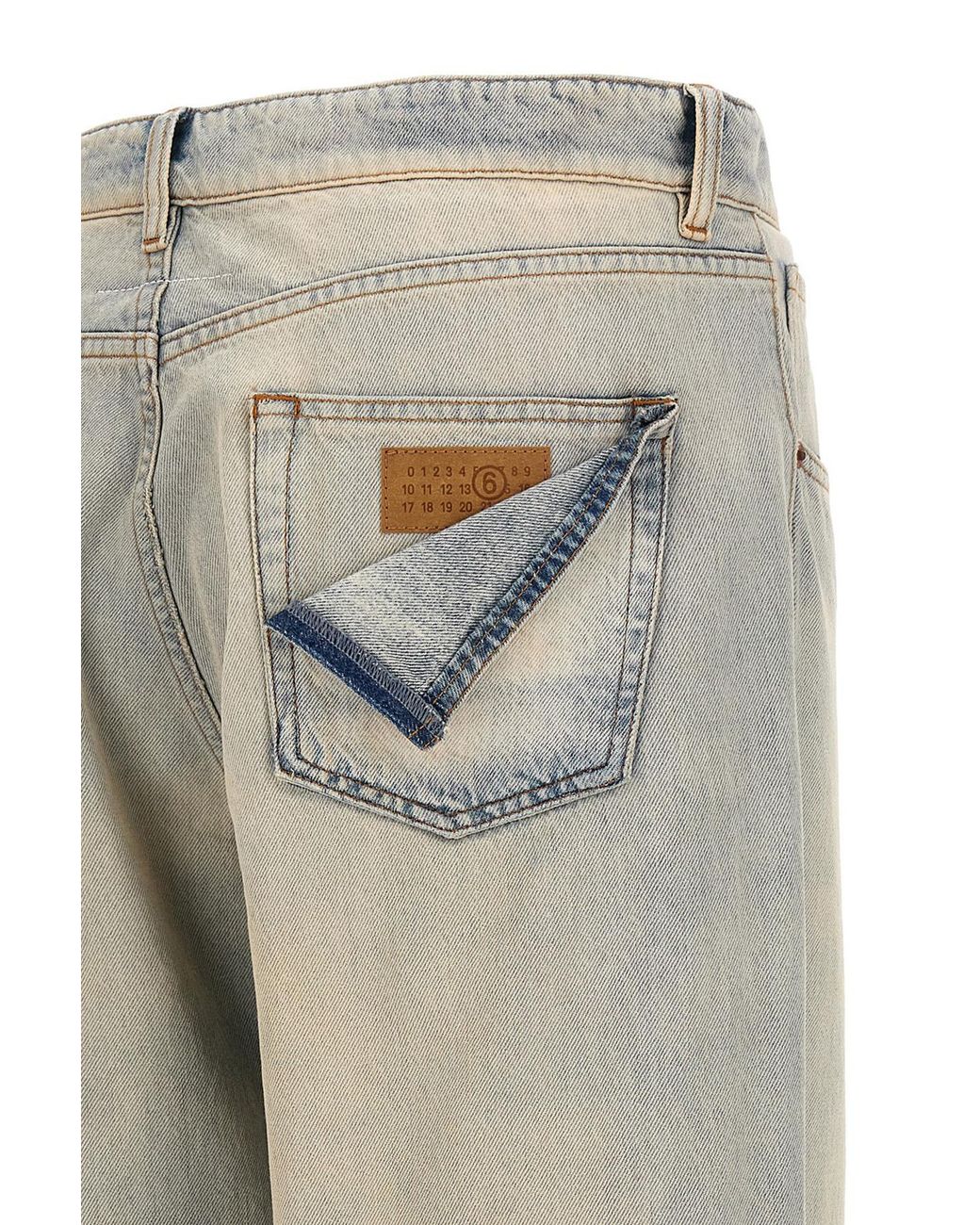 MM6 by Maison Margiela Gray Numeric Signature Jeans for men