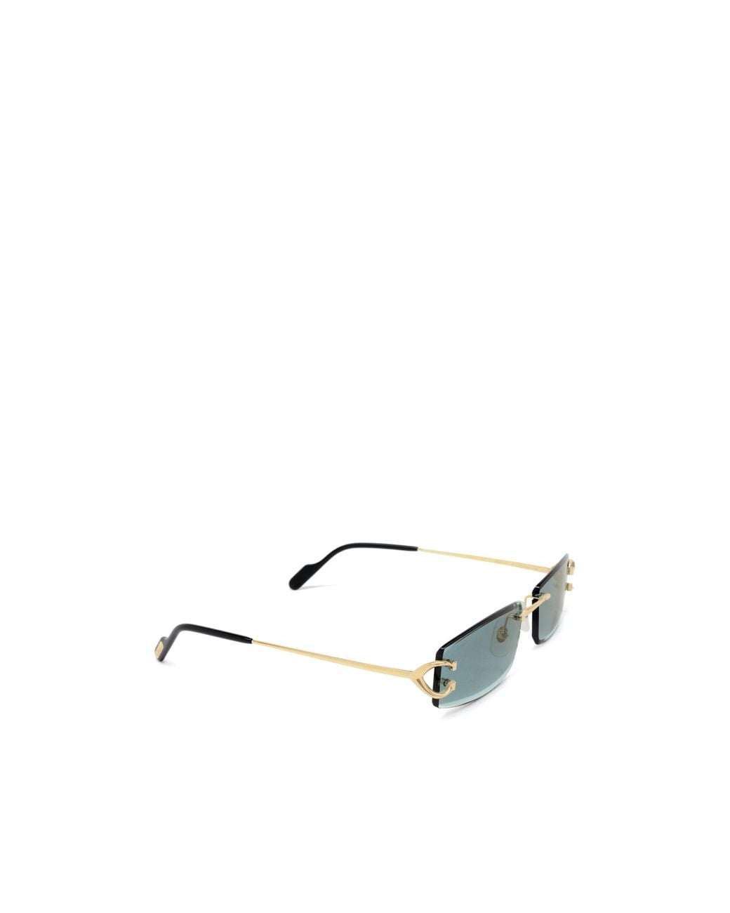 Cartier Blue Rectangular-Frame Sunglasses for men