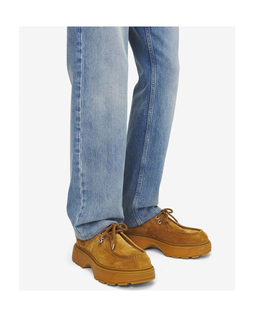 McQueen Brown Rover Lace-Up Loafers for men