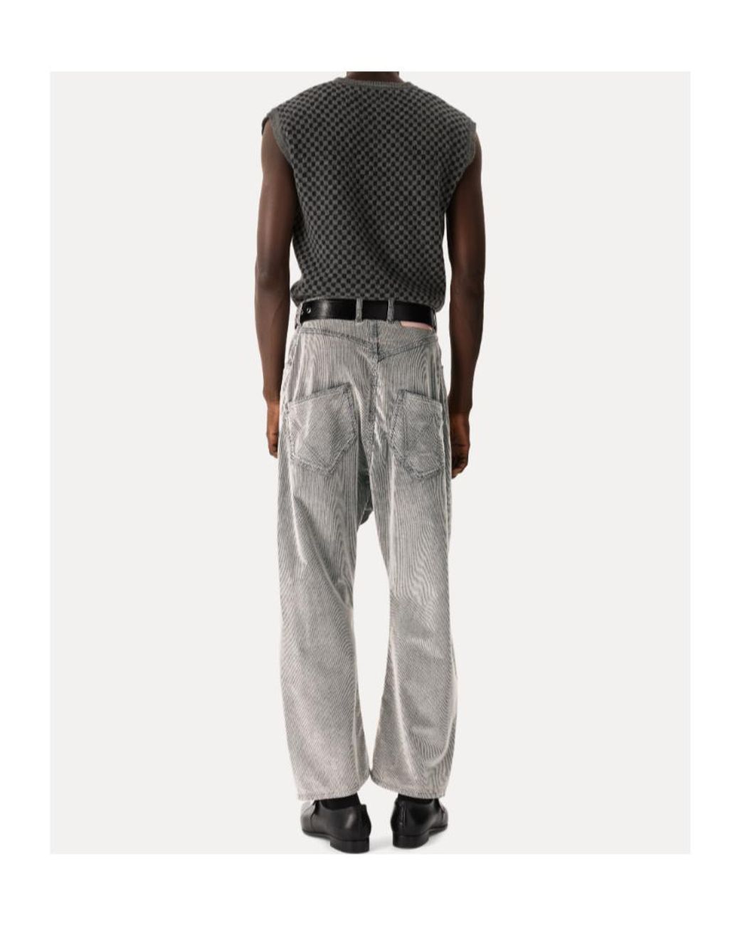 Vivienne Westwood Black Checkerboard-Knit Orb-Embroidered Sleeveless Sweater for men
