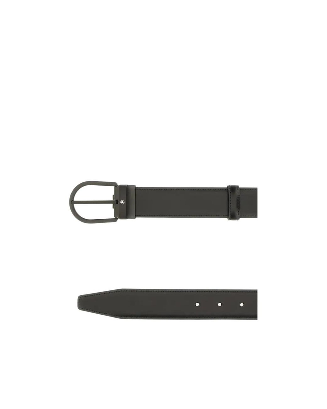 Montblanc White Buckle Detailed Reversible Belt for men