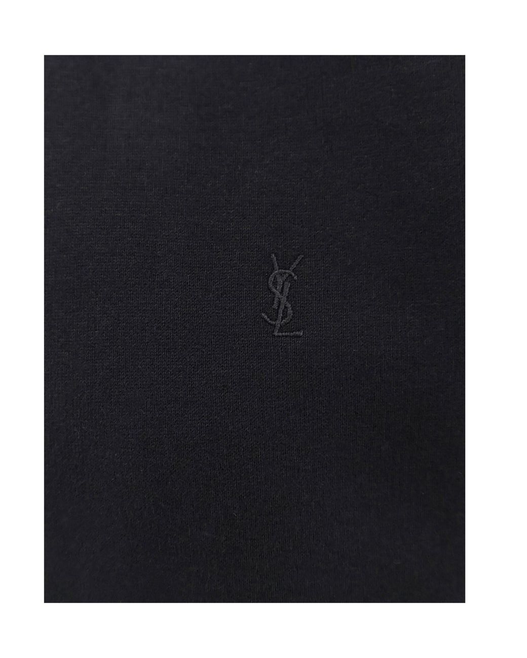 Saint Laurent Black Cassandre Crewneck Sweatshirt