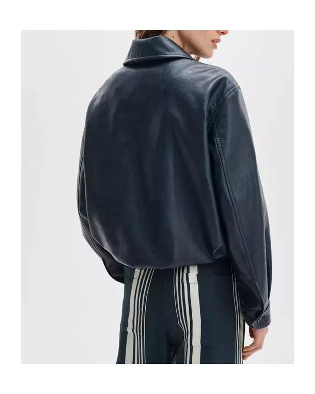 Rag & Bone Blue Zip-Up Collared Jacket