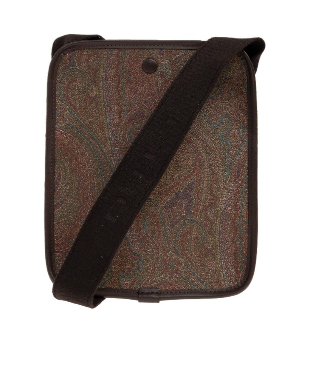 Etro Brown Paisley Shoulder Bag for men
