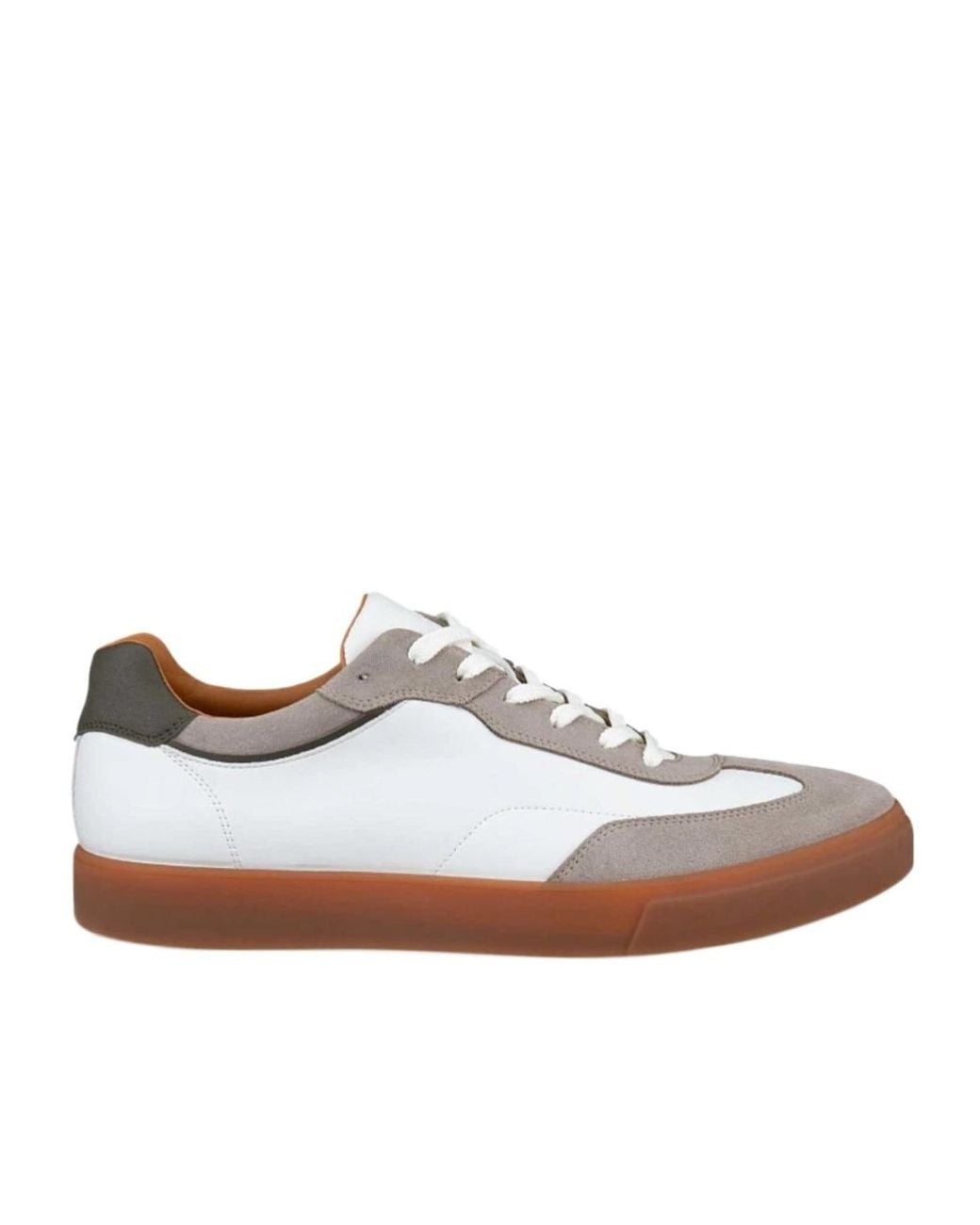 Ecco White Soft 10 Leather Trainer for men