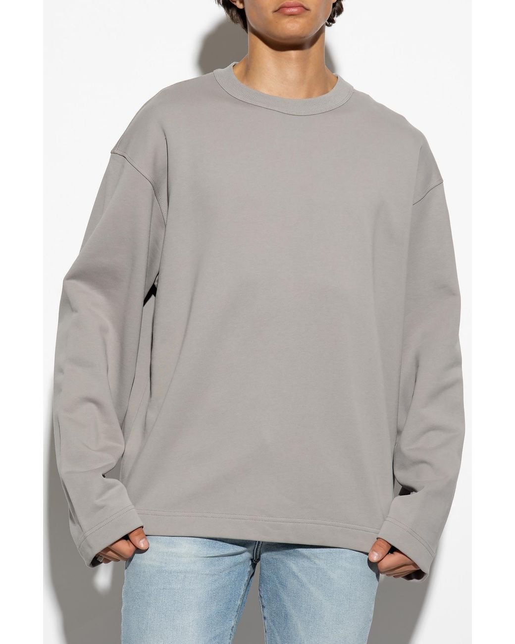 DIESEL Gray Oval-D Oversized Sweatshirt for men