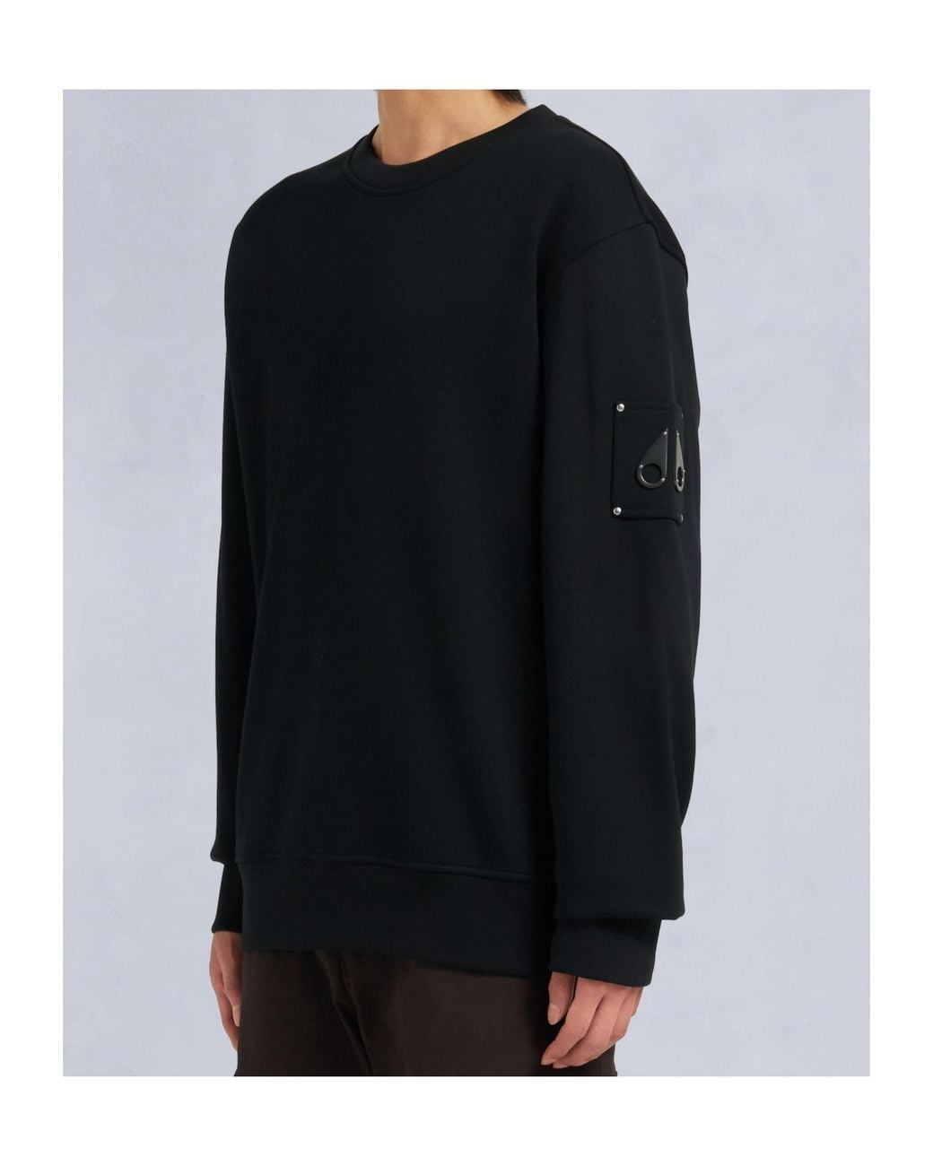 Moose Knuckles Black Hartsfield Crew Sweatshirt for men