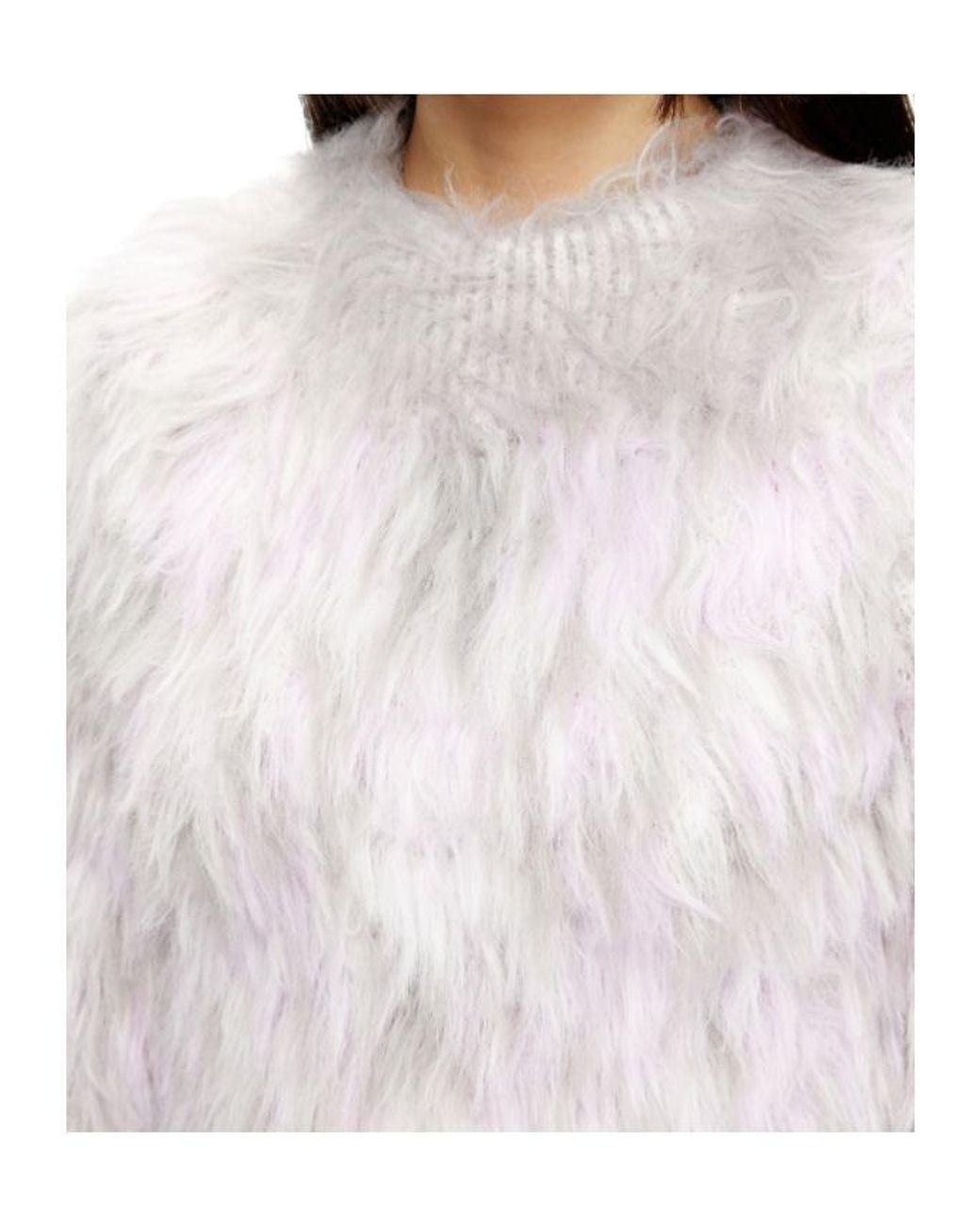 DIESEL Pink M-Annika Fluffy Jacquard-Knit Jumper