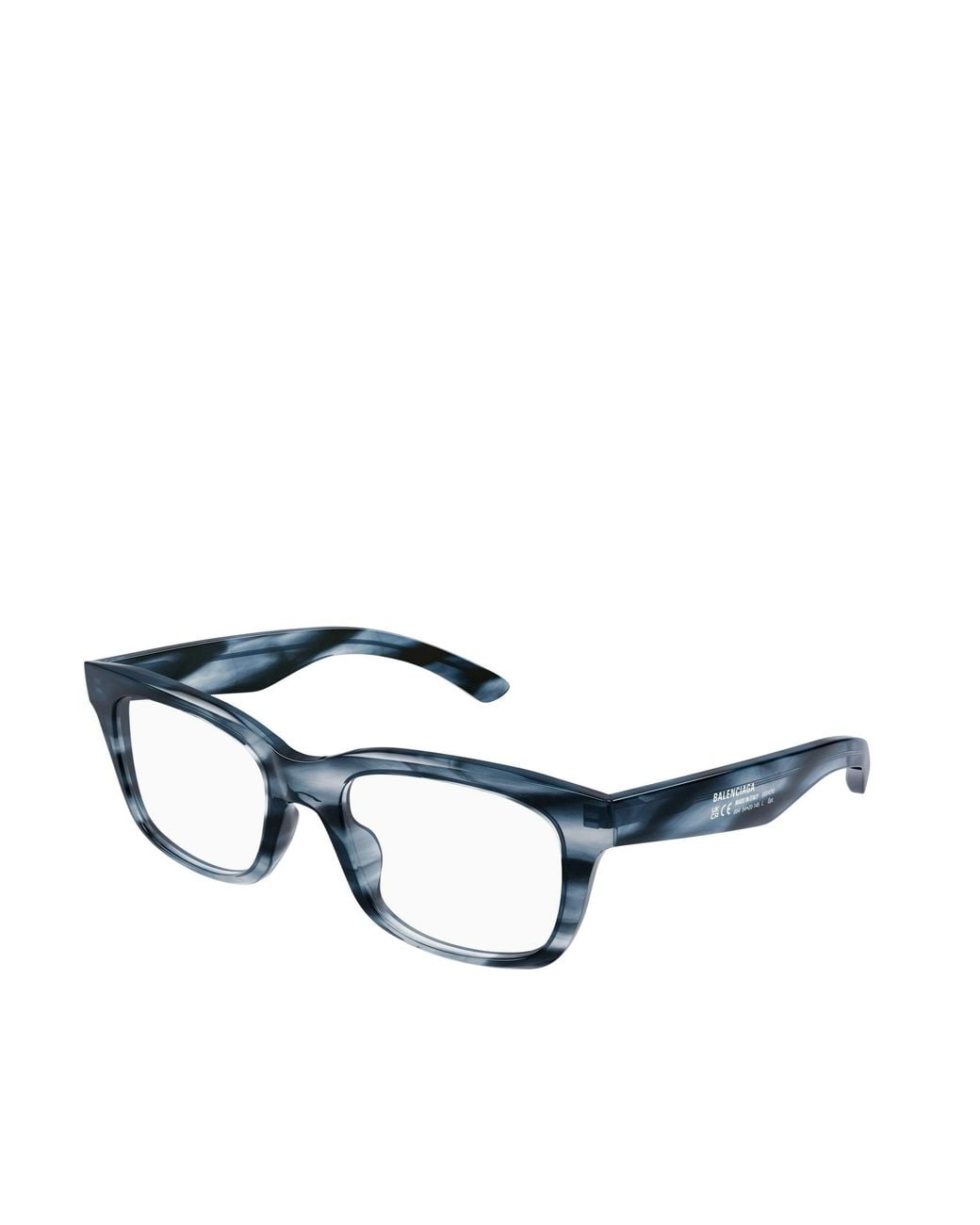Balenciaga Blue Eyewear Rectangle Frame Glasses for men