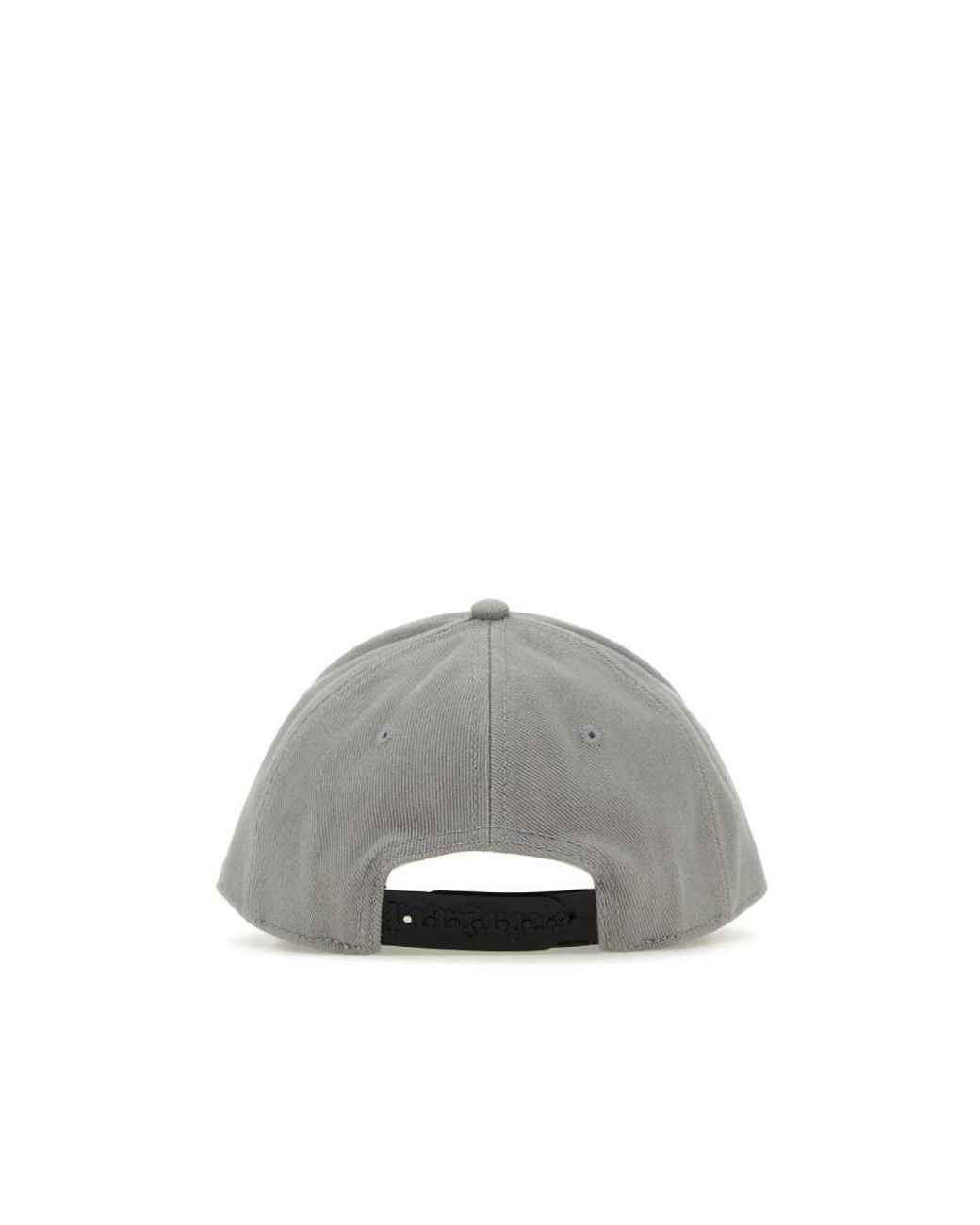 Palm Angels Gray Embroidered-Monogram Baseball Cap for men