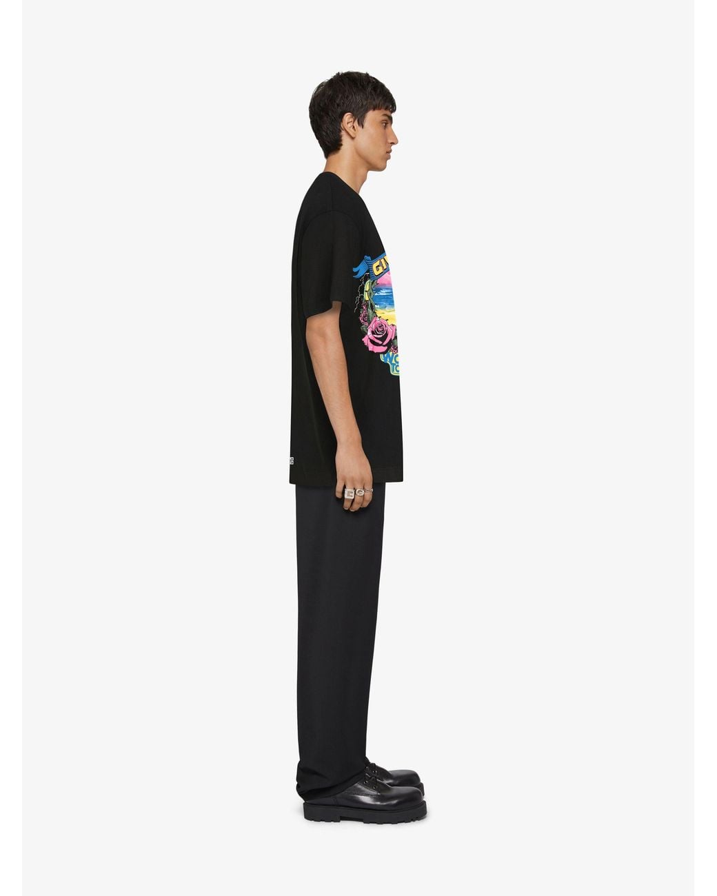Givenchy Black World Tour Oversized T-Shirt for men