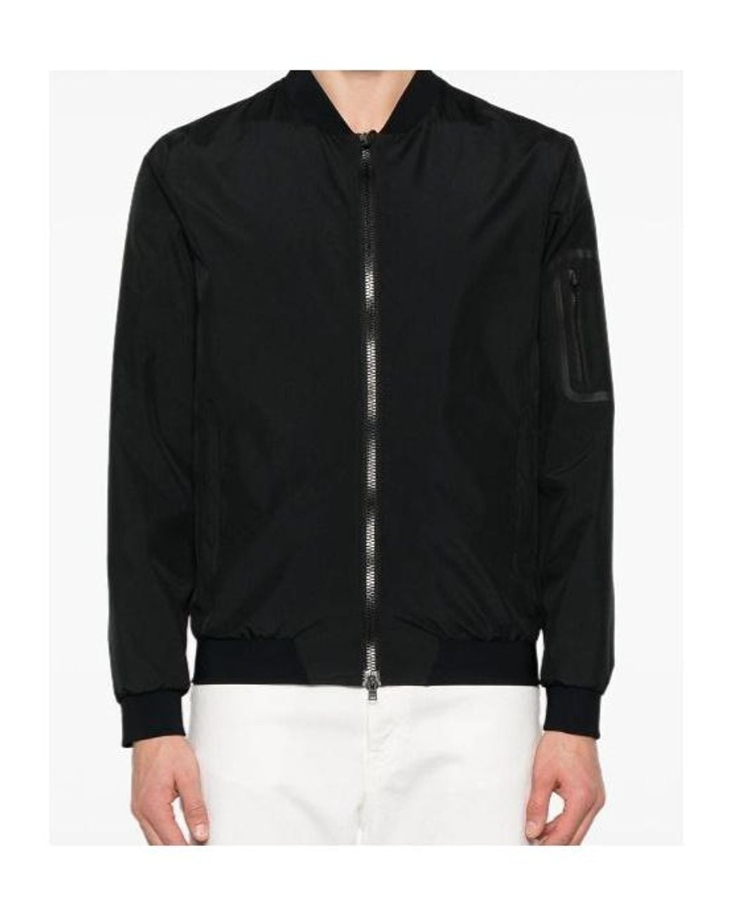 Herno Black Water-Repellent Windbreaker for men