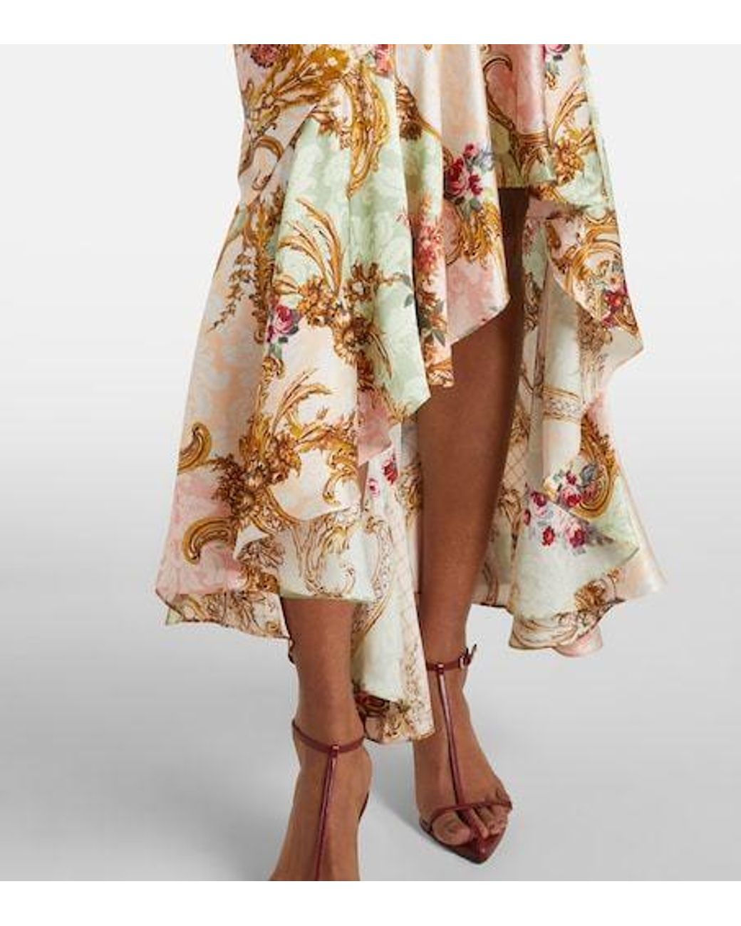 Camilla Metallic Queens Quarters Silk Maxi Dress