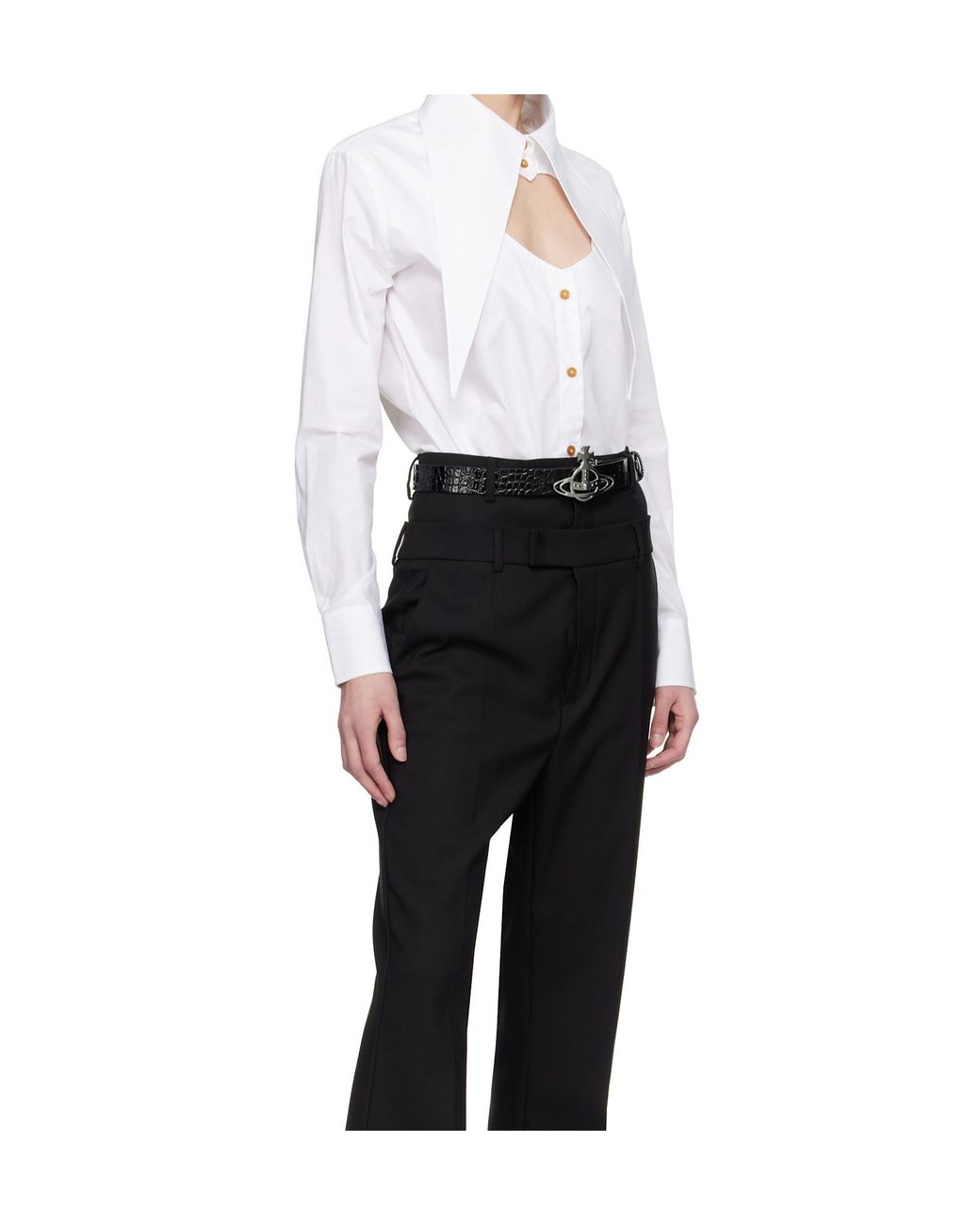 Vivienne Westwood White Embossed Belt