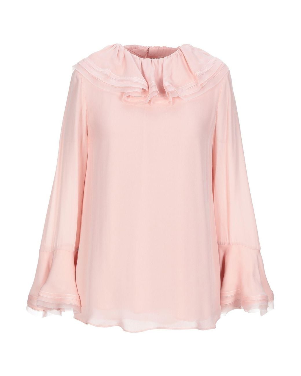 Tory Burch Pink Long-Sleeve Crew Neck Top