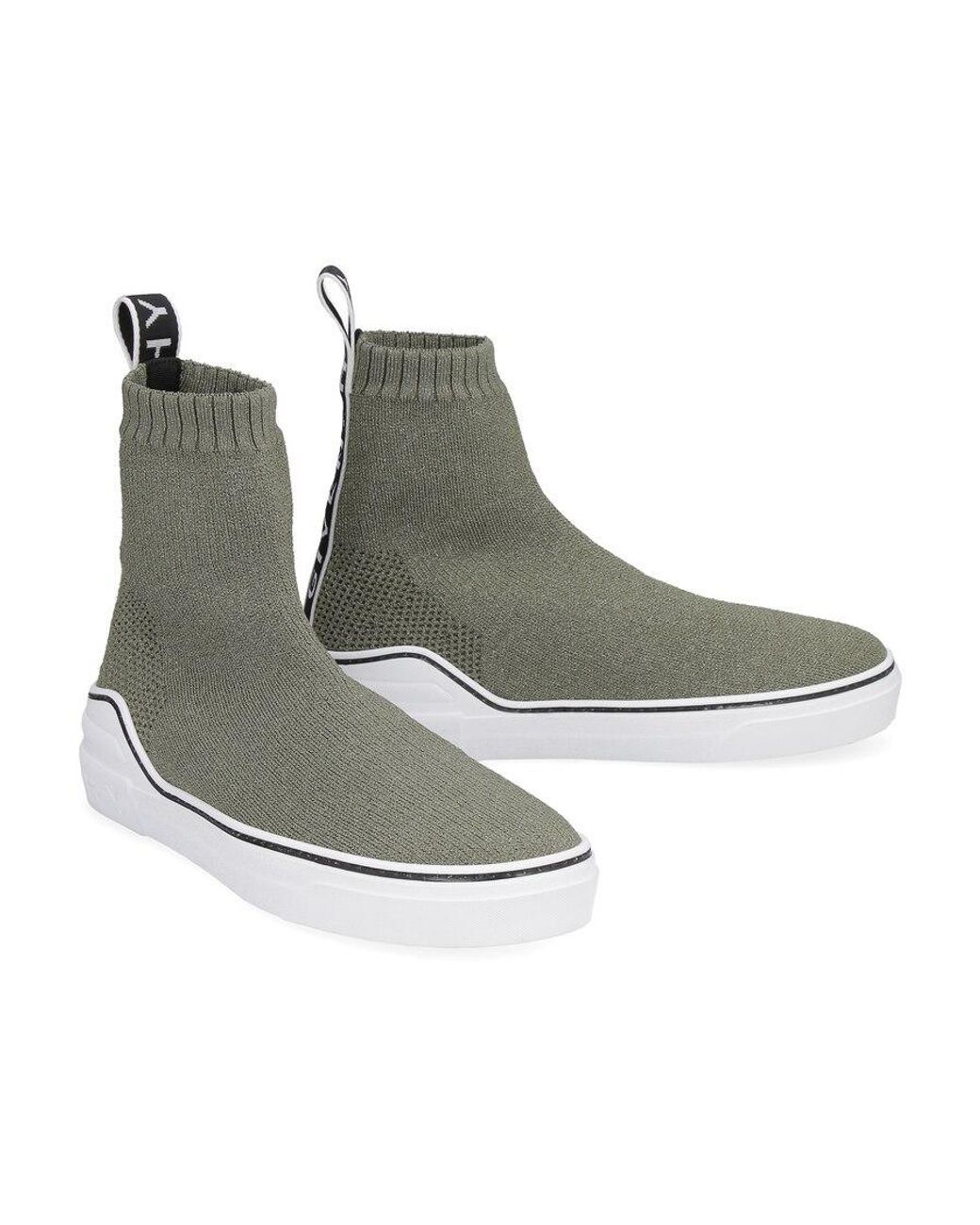 Givenchy Green Logo High-Top Sock Sneakers