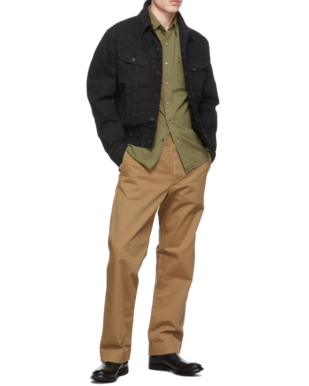 RRL Natural Ralph Lauren Mid Rise Field Chino Trousers for men
