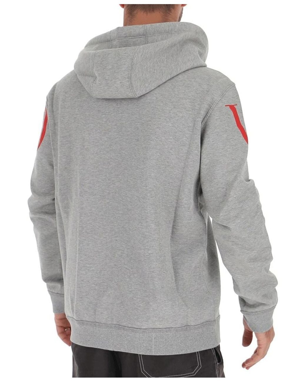 Valentino Gray Zipper And Hat Casual Jacket for men