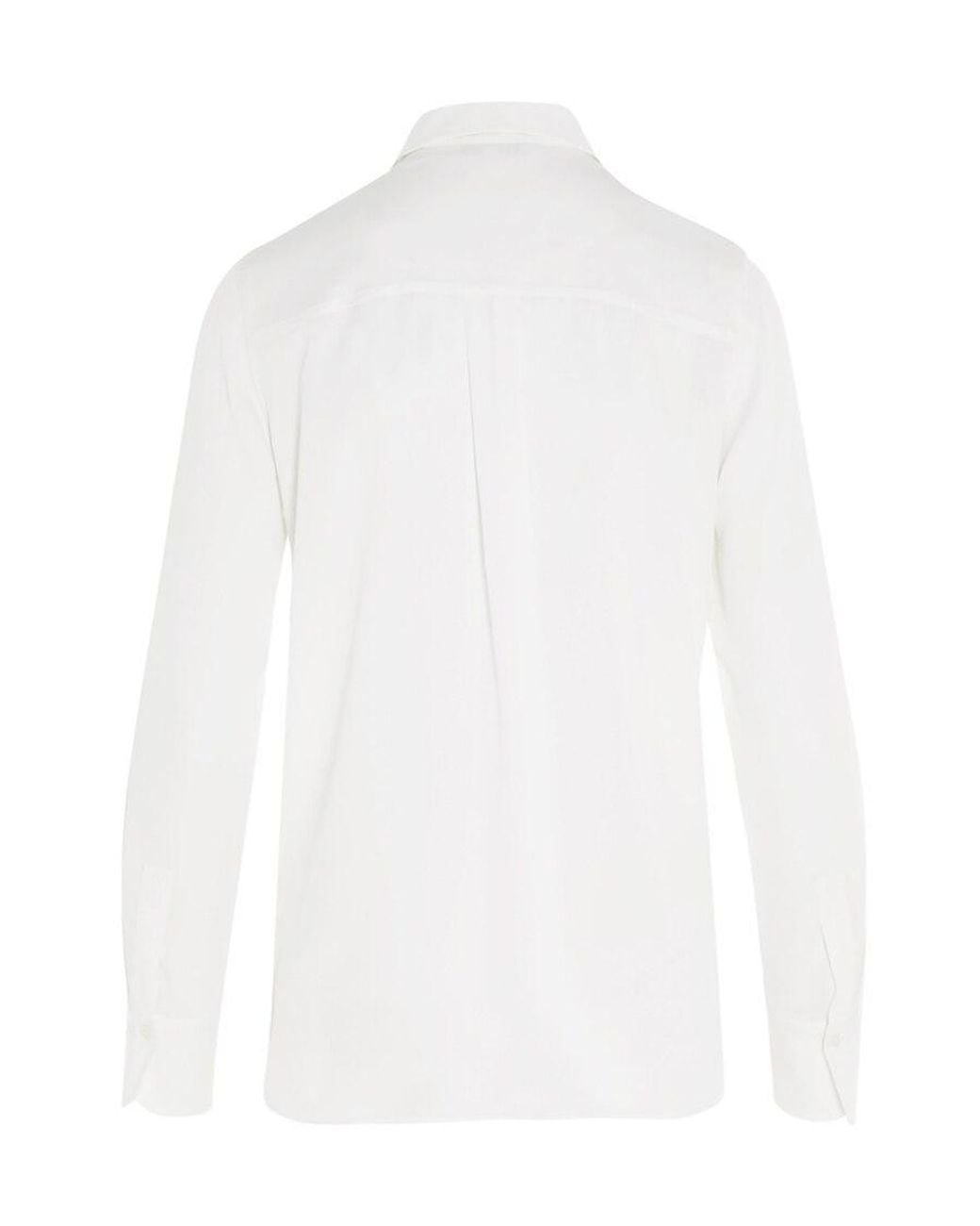 Vince White Slim Fitted Buttoned Blouse