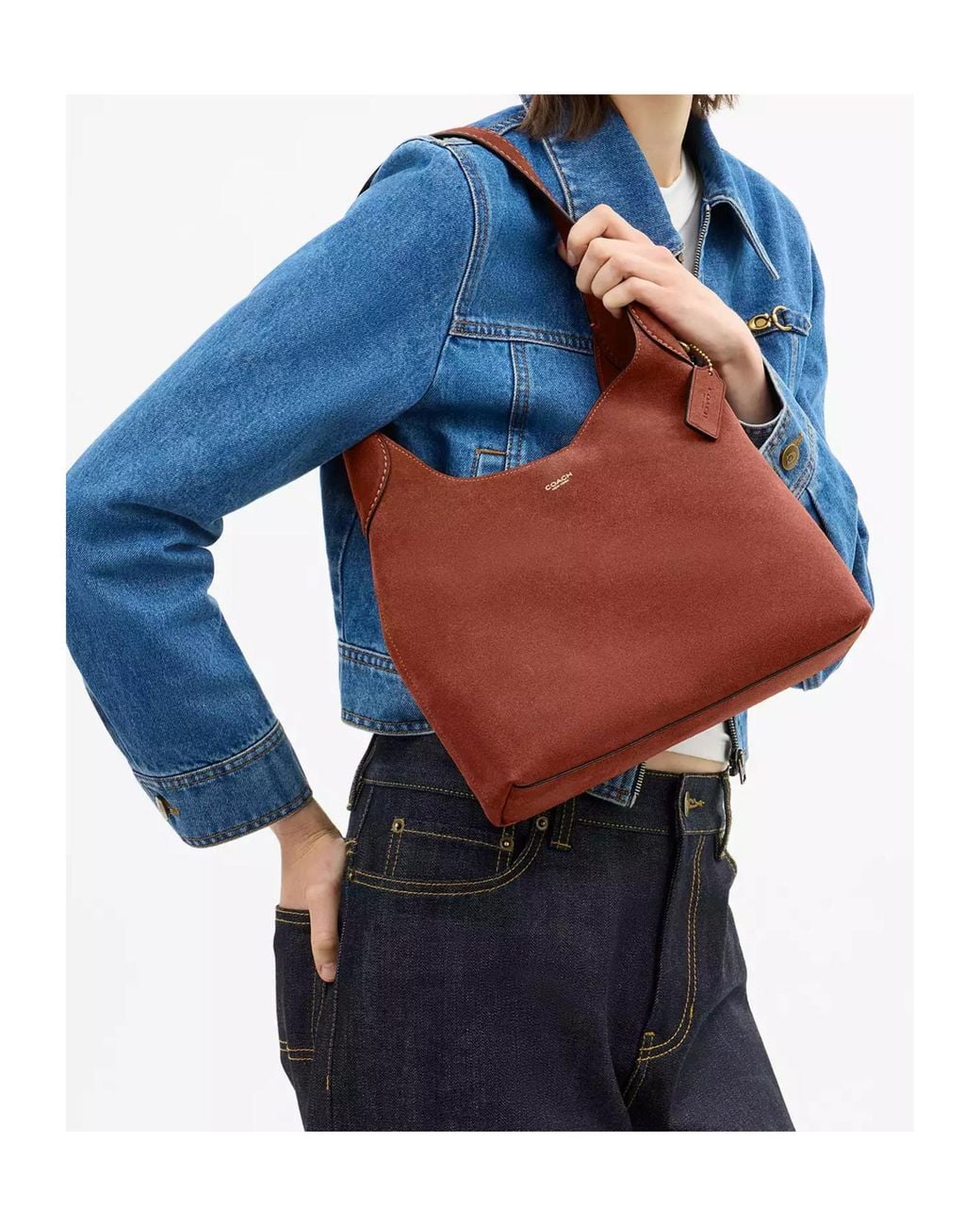 COACH Red Brooklyn 28 Shoulder Bag
