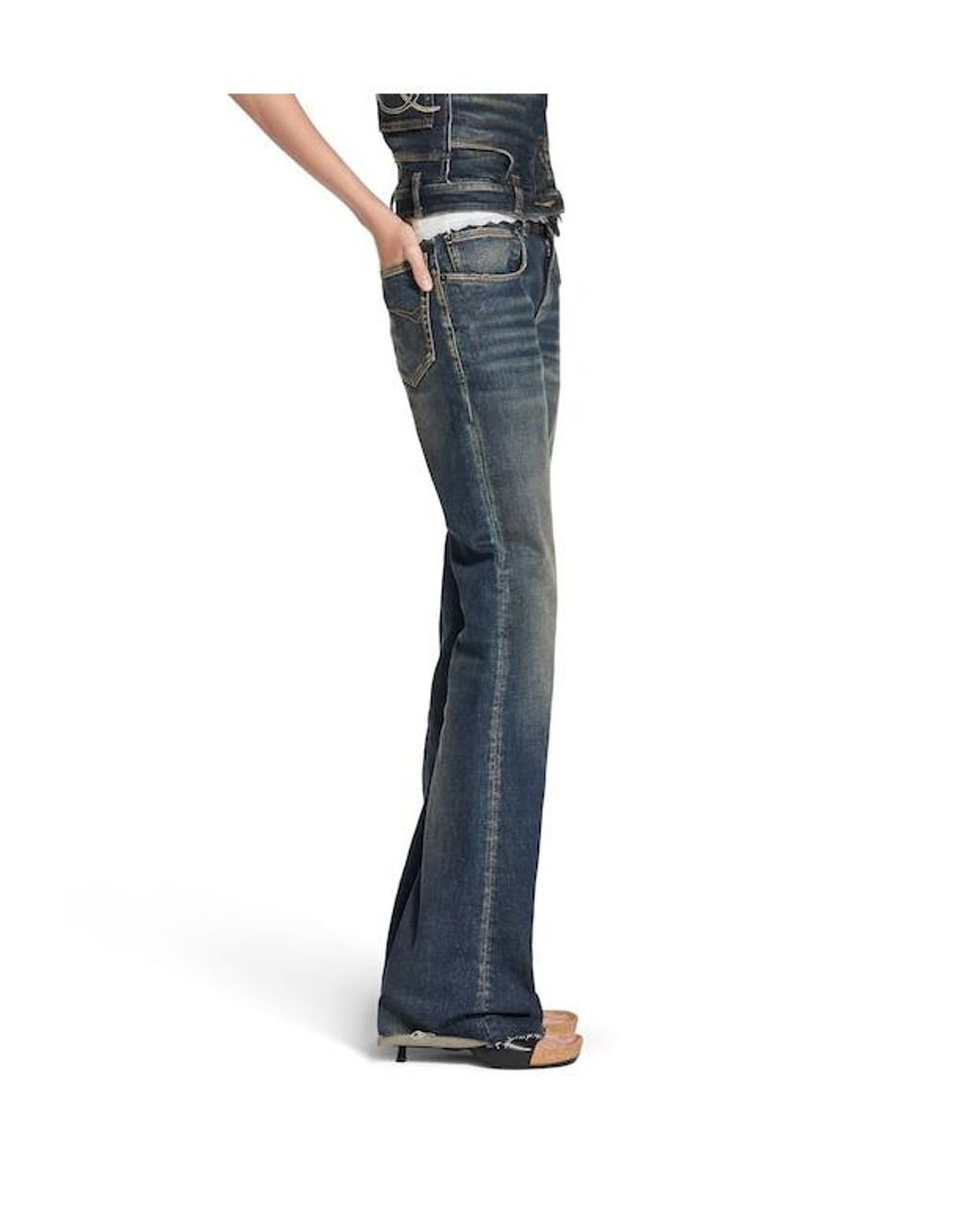 Balenciaga Blue Slim Fit Bootcut Jeans