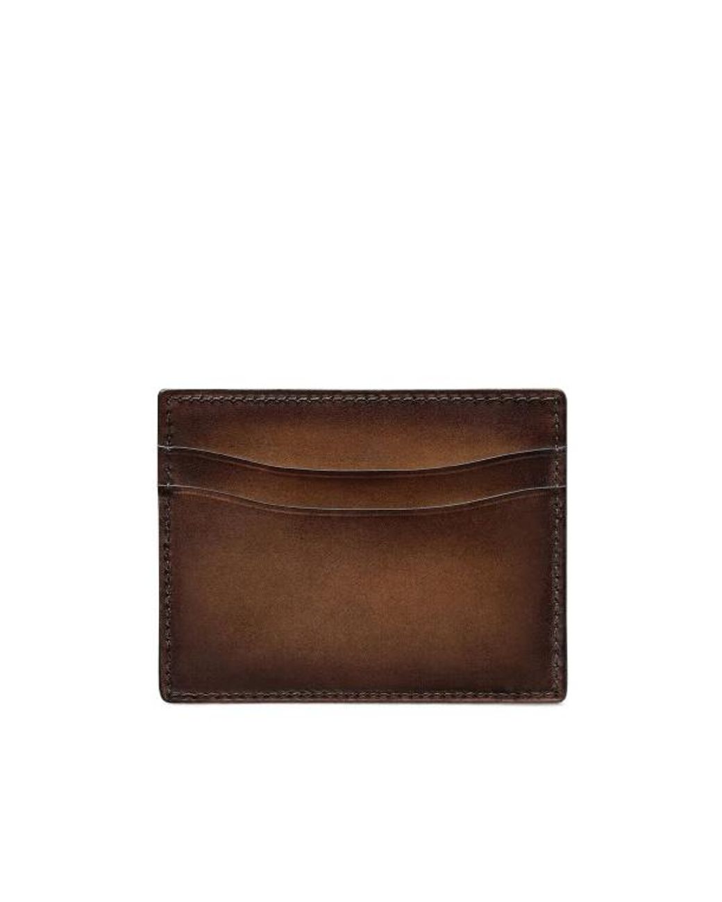 Berluti Brown Makore 2In1 Compact Wallet for men
