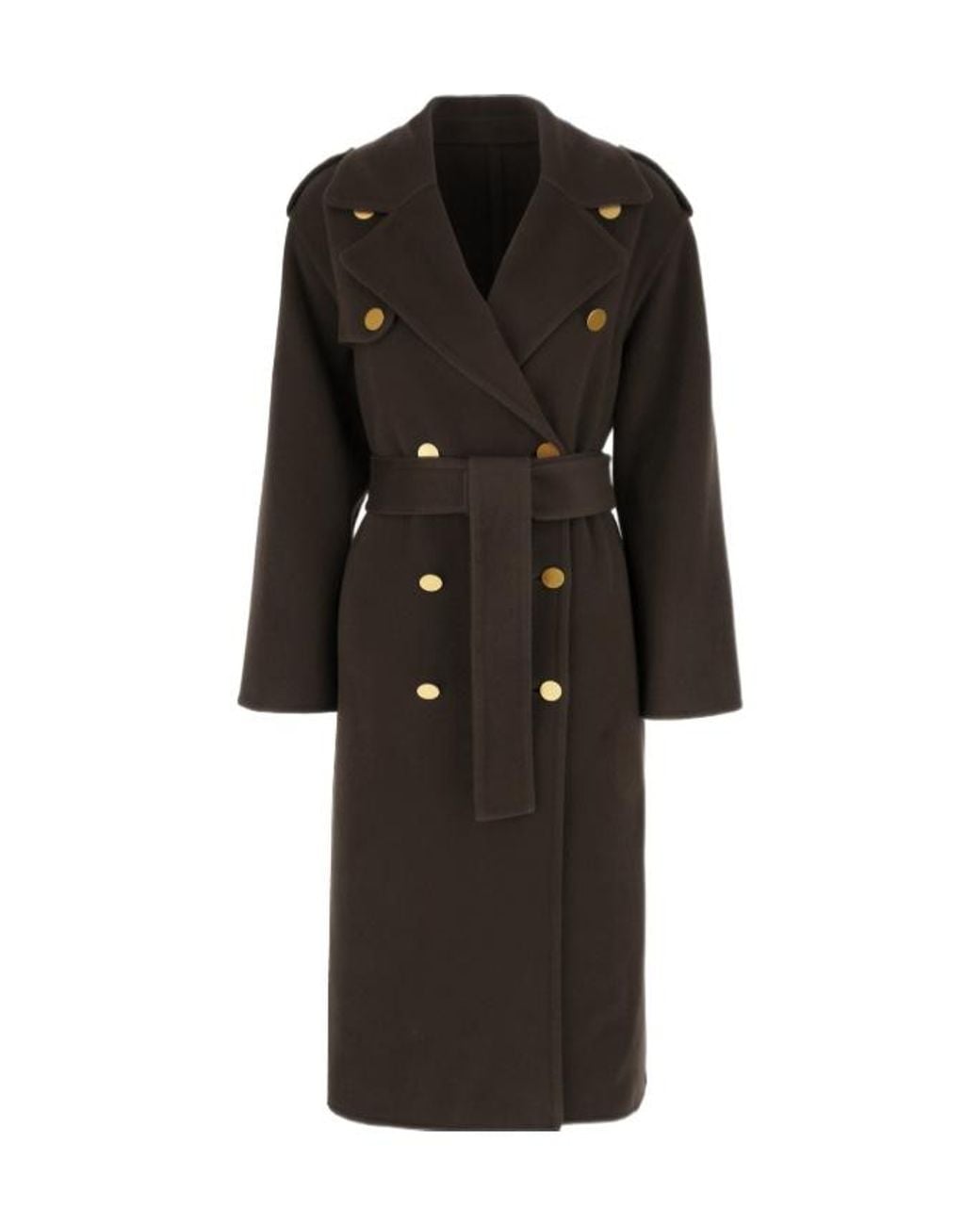 Alberta Ferretti Black Double-Breasted Coat