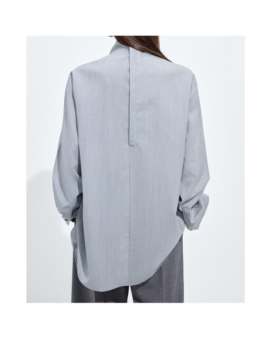 Bottega Veneta Blue Light Wool Toile Blouse