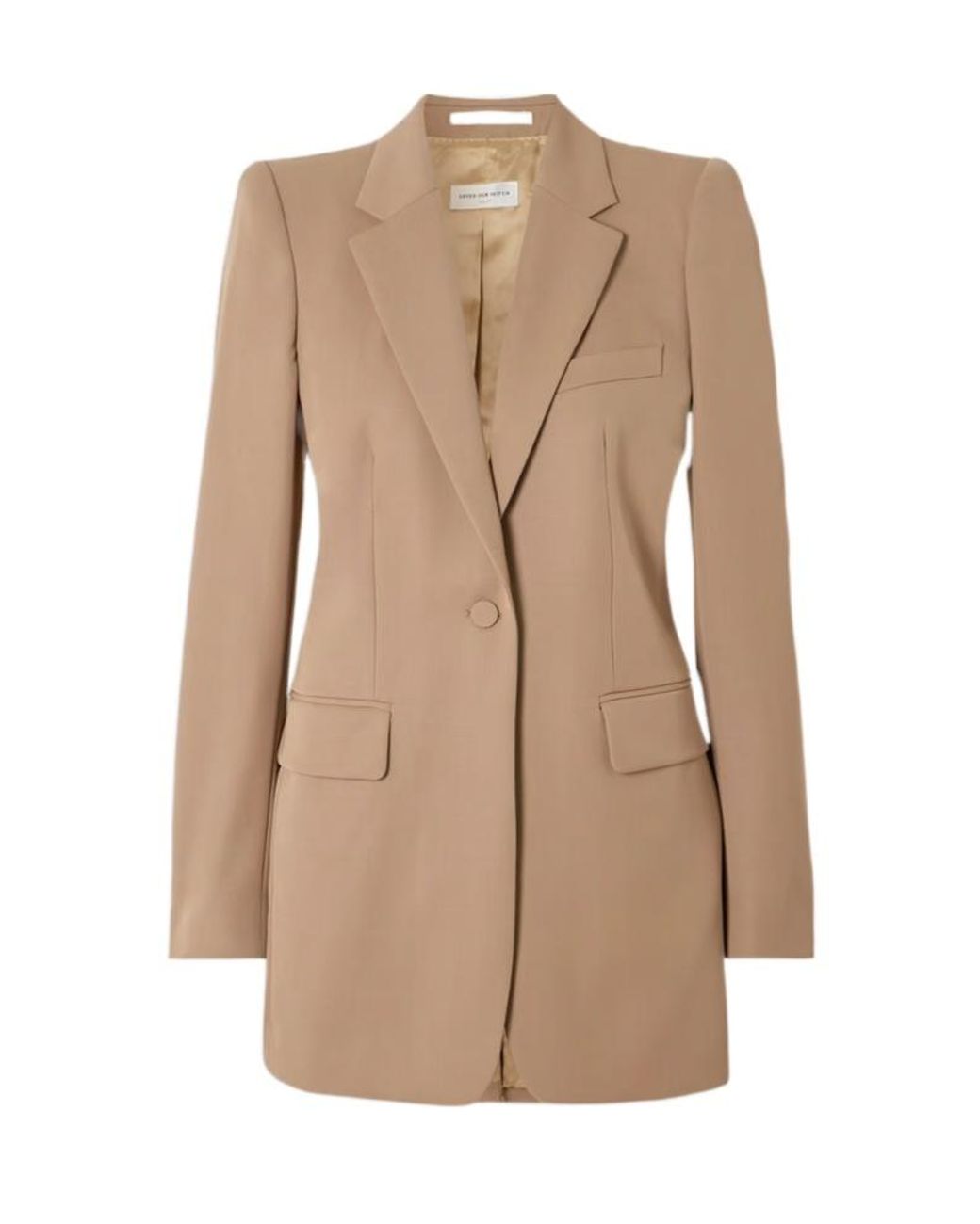 Dries Van Noten Natural Long-Sleeved Suit Coat