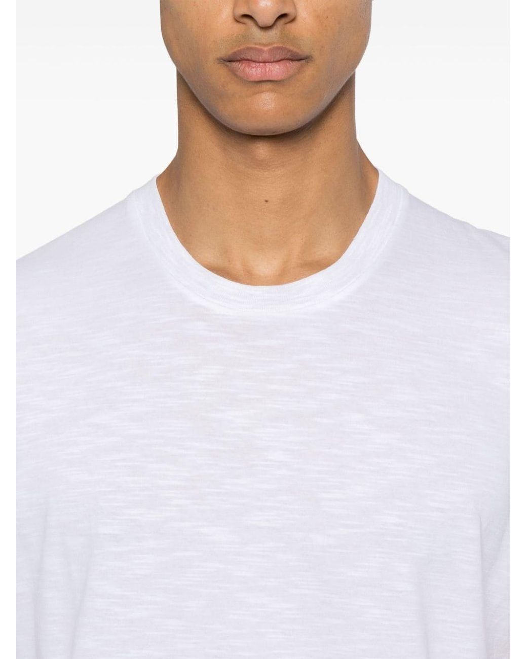 Neil Barrett White Slub-Texture Cotton T-Shirt for men