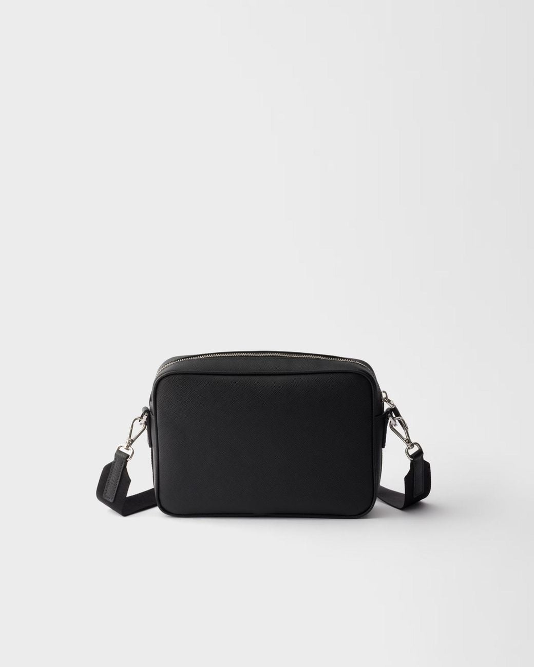 Prada Black Triangle-Logo Zipped Shoulder Bag for men
