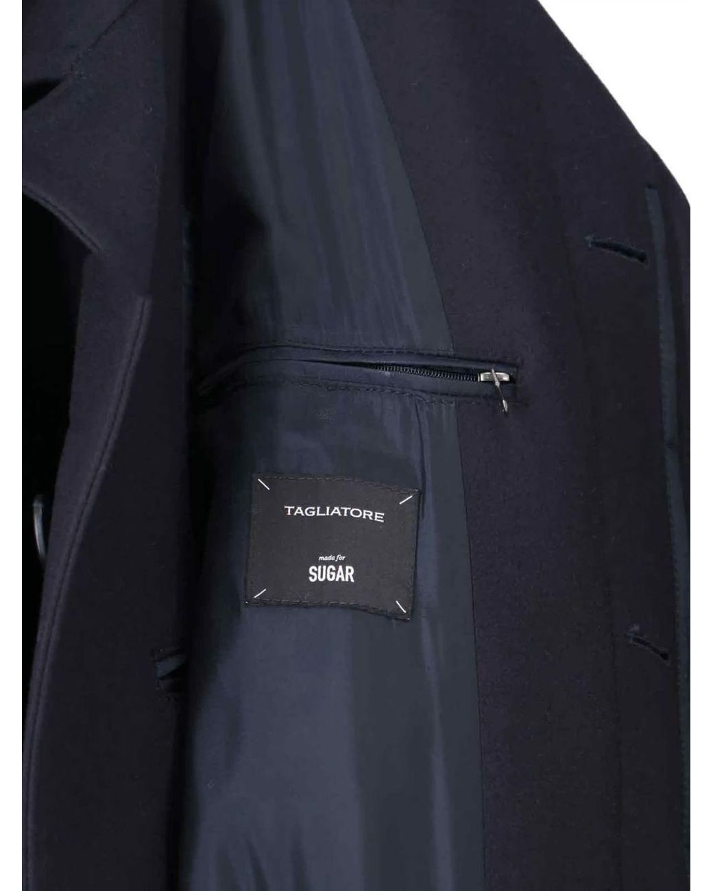 Tagliatore Blue Loyd Long-Sleeved Coat for men