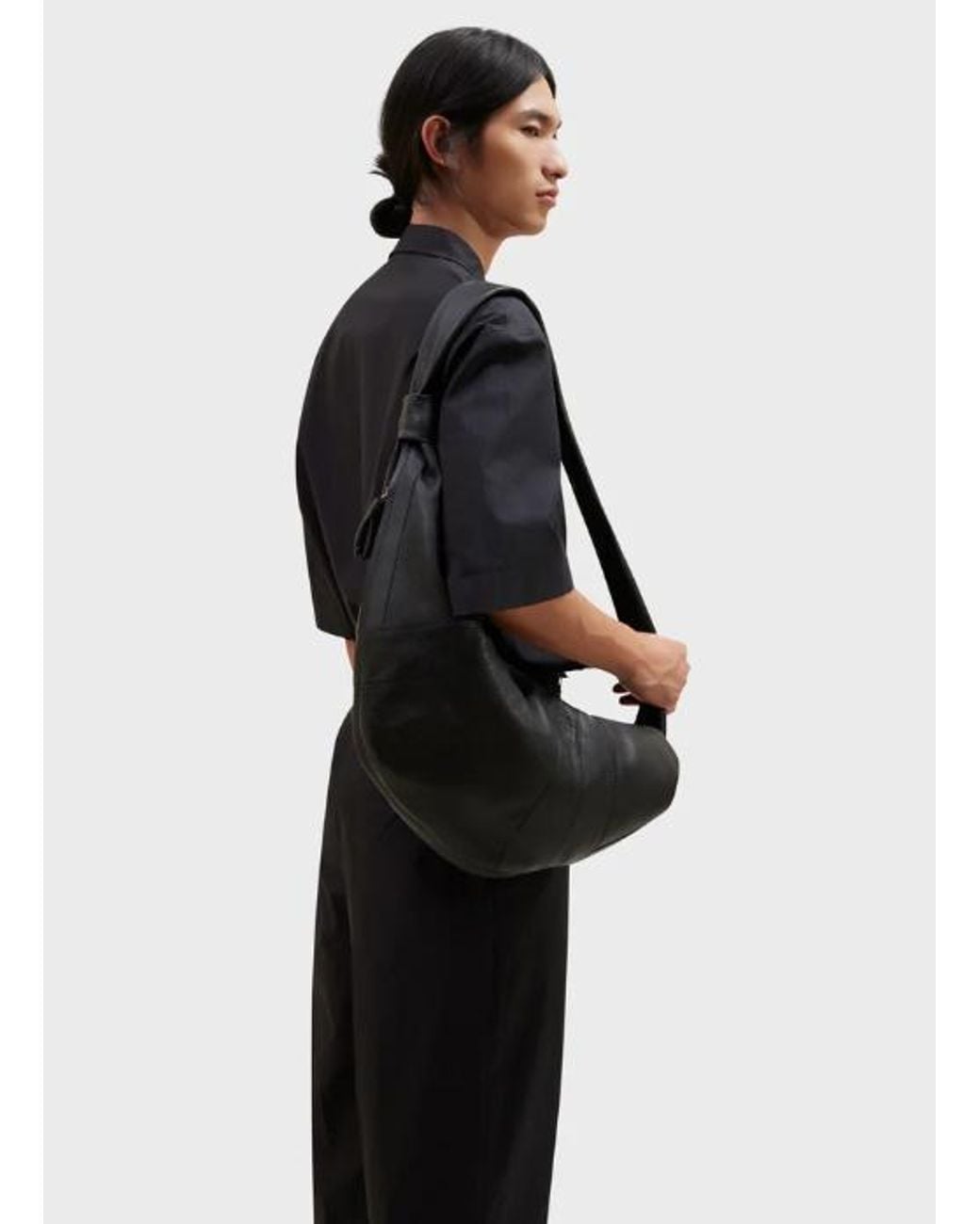 Lemaire Black Large Croissant Bag