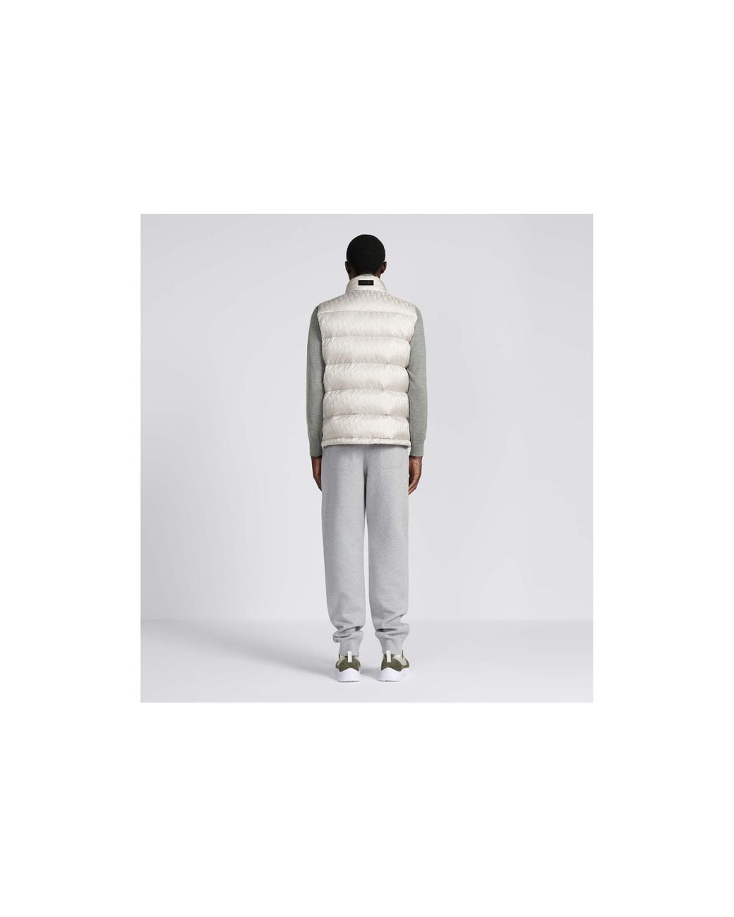 Dior Gray Homme Logo Embroidered Straight-Cut Pants for men
