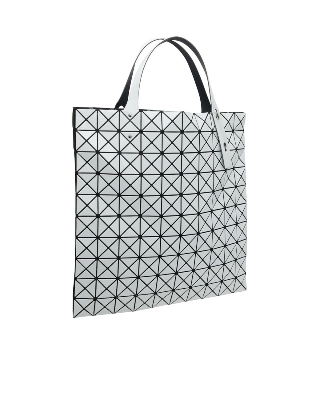 Issey Miyake White Prism Gloss Geometric Tote Bag