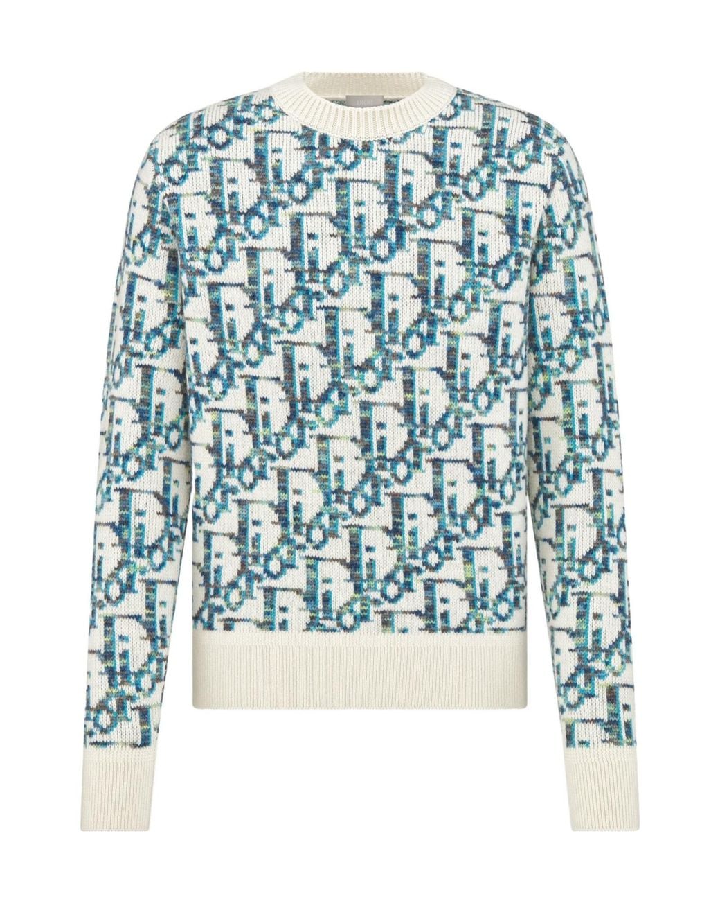 Dior Oblique Sweater in Blue for Men | Lyst