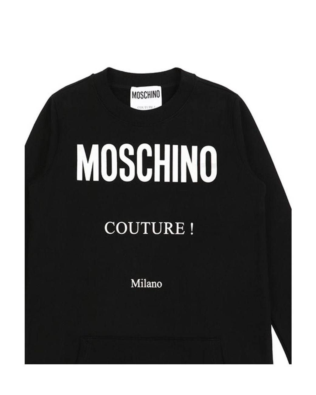 Moschino Black Round-Necked Logo Sweater