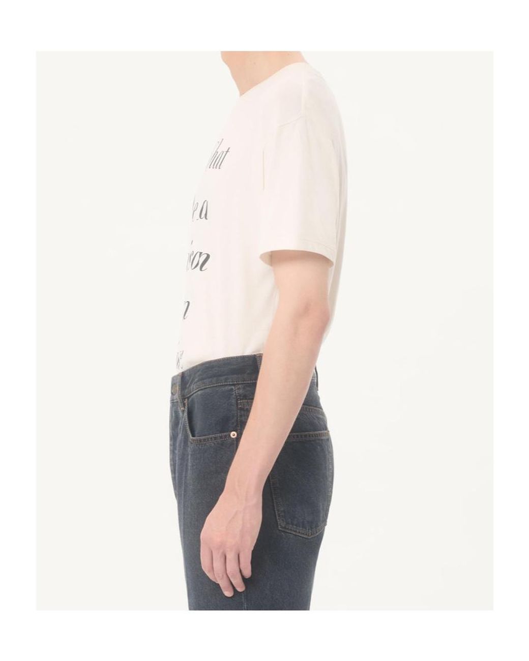 Valentino White Printed Crewneck T-Shirt for men