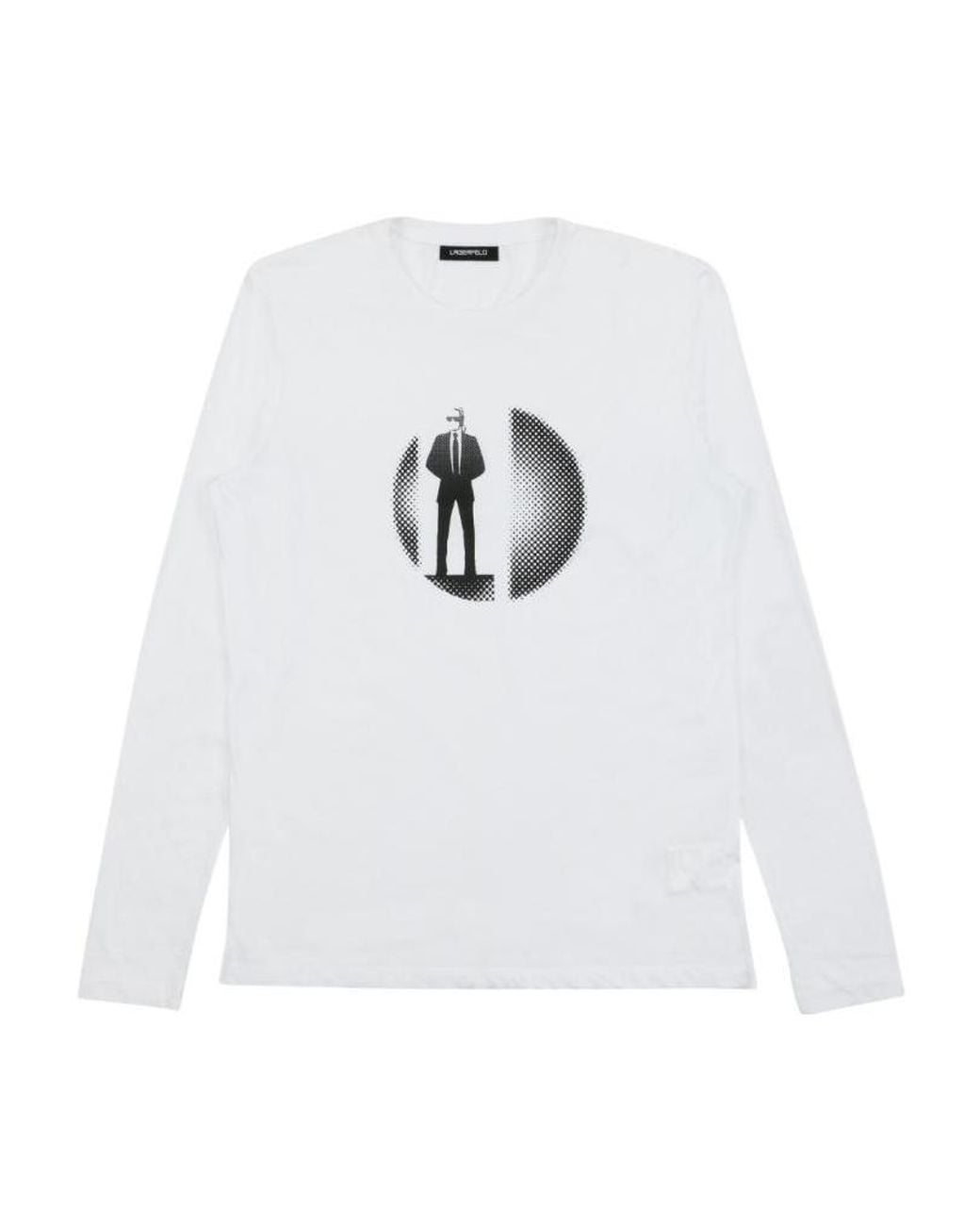 Karl Lagerfeld White Printed T-Shirt for men