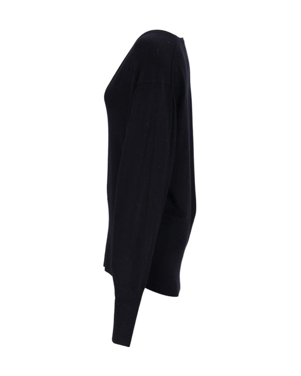 Totême  Blue Deep V-Neck Sweater