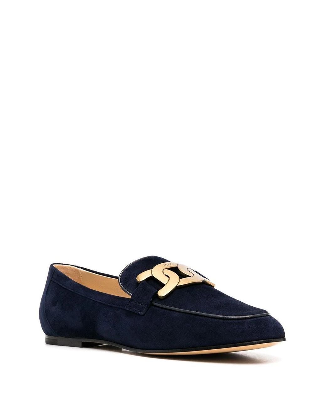 Tod's Blue Kate Buckle Detail Loafers
