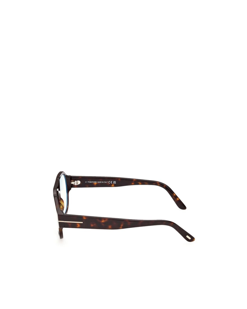Tom Ford White Eyewear Pilot Frame Glasses for men