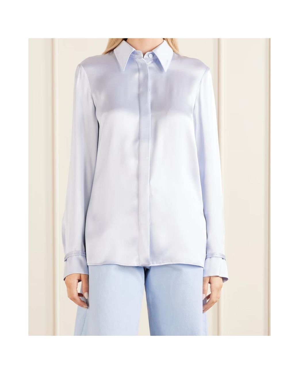 Gabriela Hearst White Cruz Silk Shirt