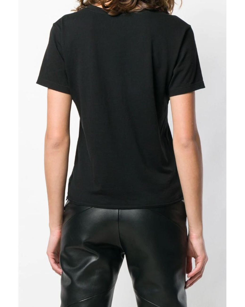 Saint Laurent Black Heart Logo Print T-Shirt