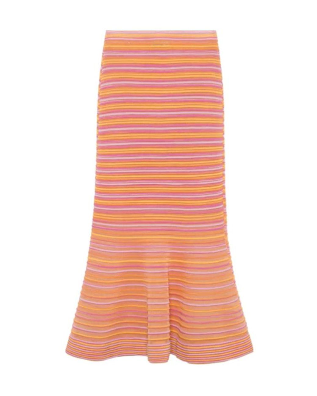 Jonathan Simkhai Pink Striped Midi Skirt