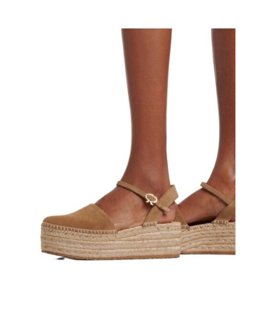 Gianvito Rossi Natural Solid Suede Espadrilles